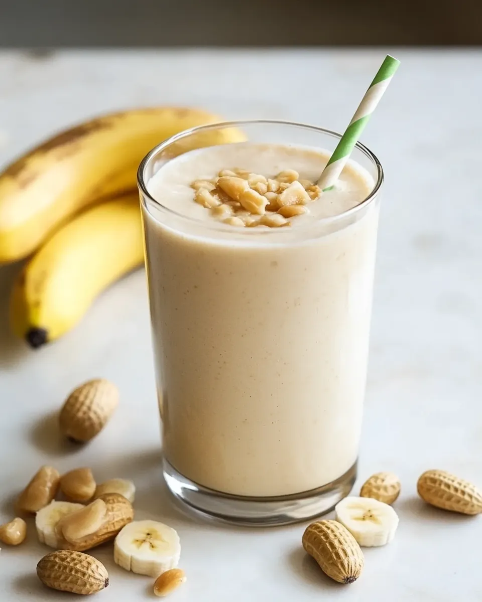 Delicious Peanut Butter Banana Smoothie shot