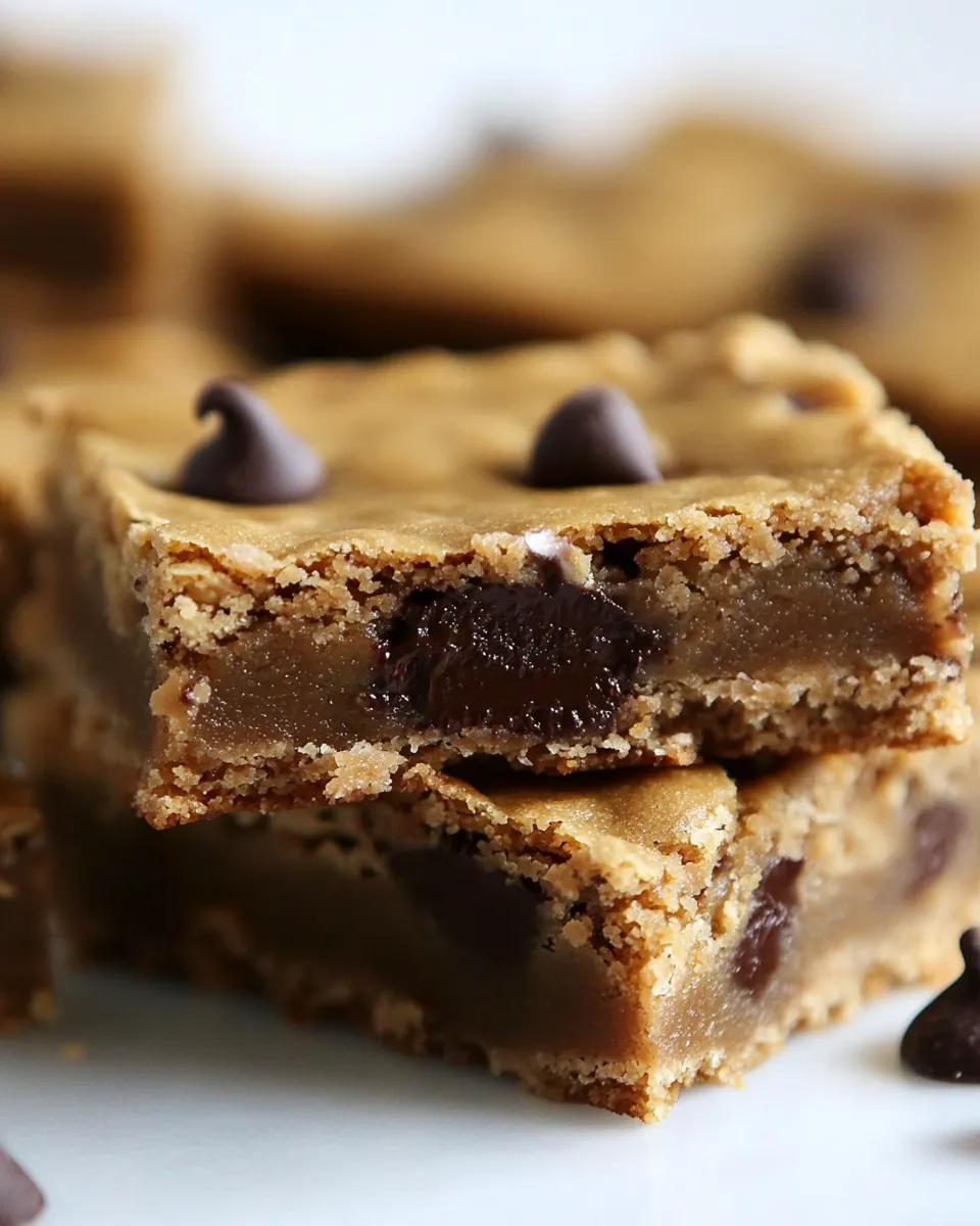 Homemade Peanut Butter Chocolate Chip Bars photo