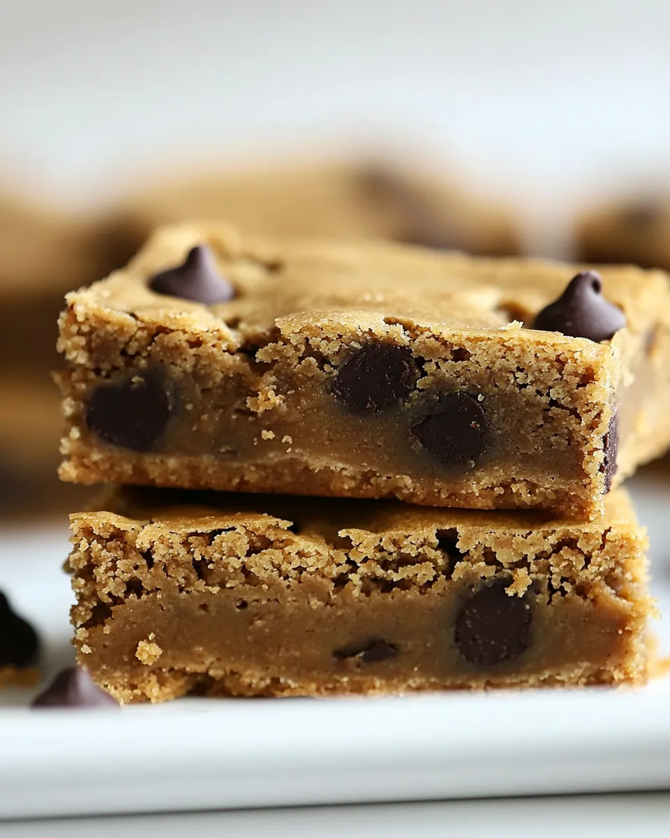 Quick Peanut Butter Chocolate Chip Bars shot