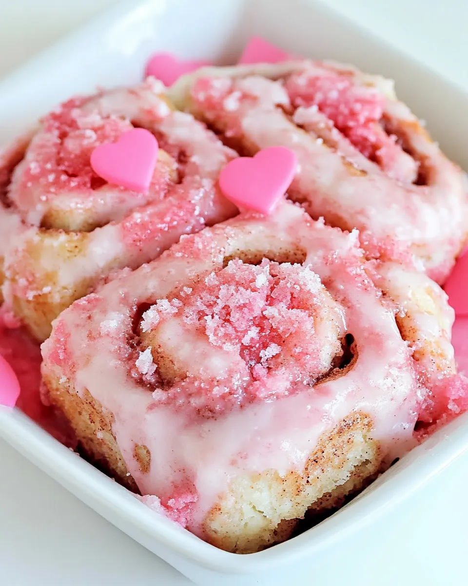 Delicious Pink Cinnamon Rolls recipe photo