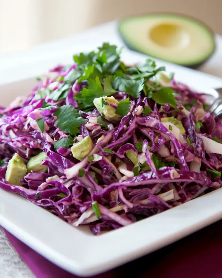Homemade Red Cabbage and Avocado Salad Recipe photo