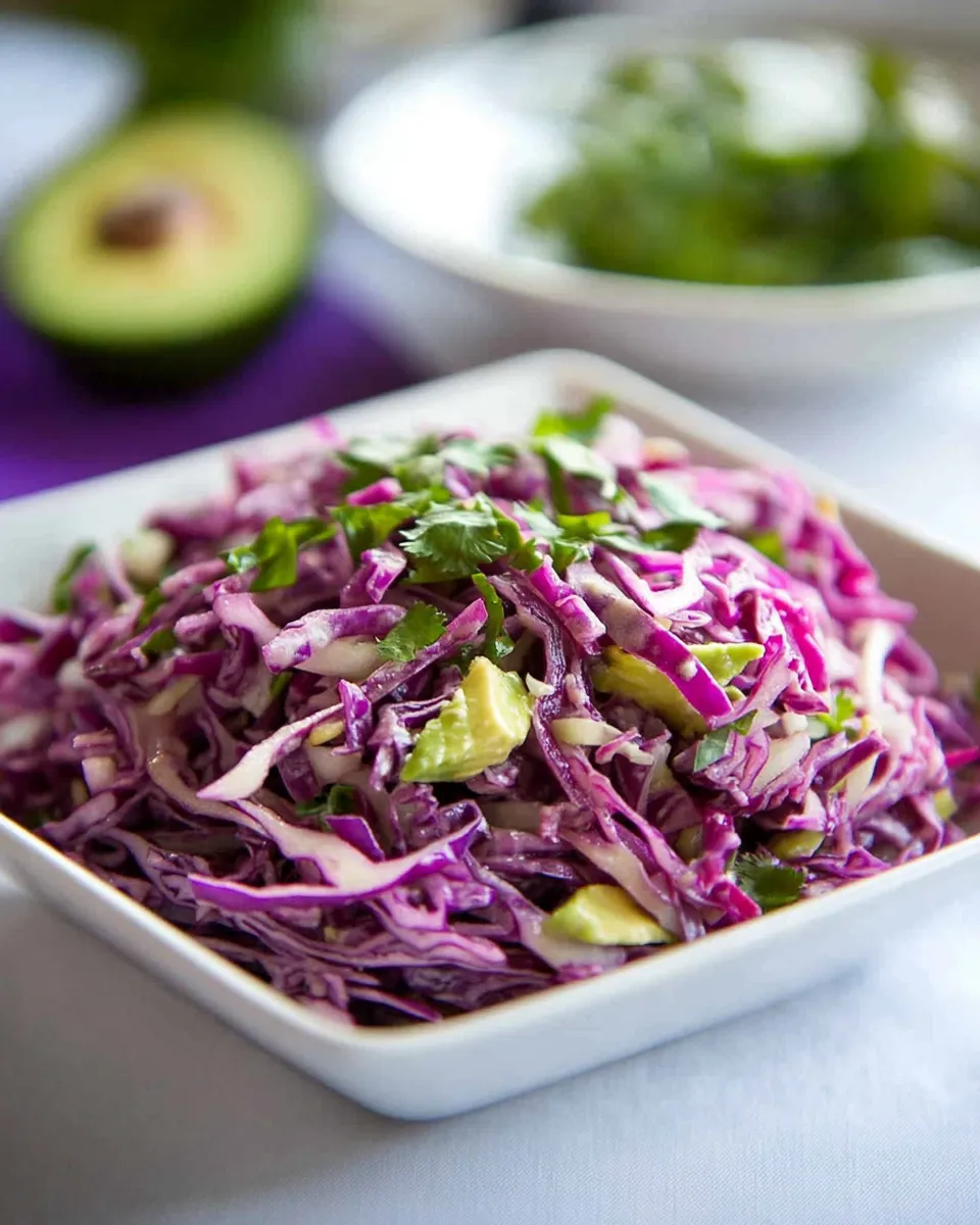 Classic Red Cabbage and Avocado Salad Recipe image