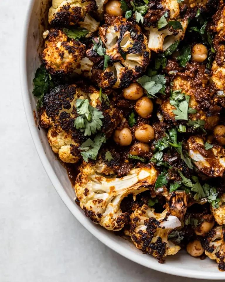 Easy Roasted Mole Cauliflower with Chickpeas photo