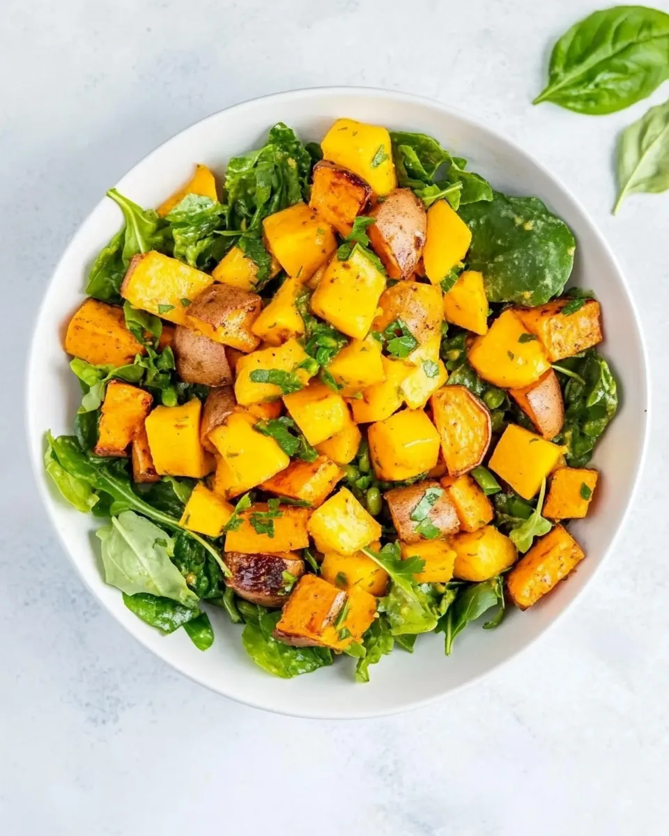 Fresh Roasted Sweet Potato and Mango Salad dish photo