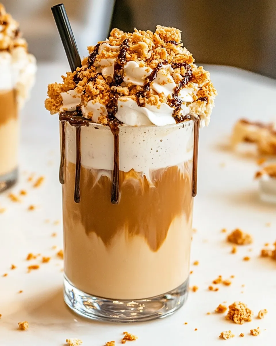 Delicious Samoas Iced Coffee shot