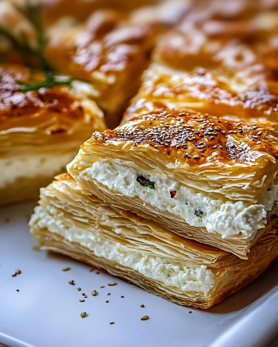 Classic Savory Cheese Pie (Placinta cu Branza) shot