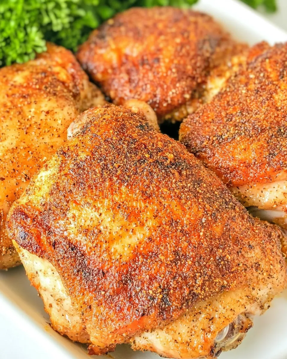 Savory Smoked Chicken Thighs shot