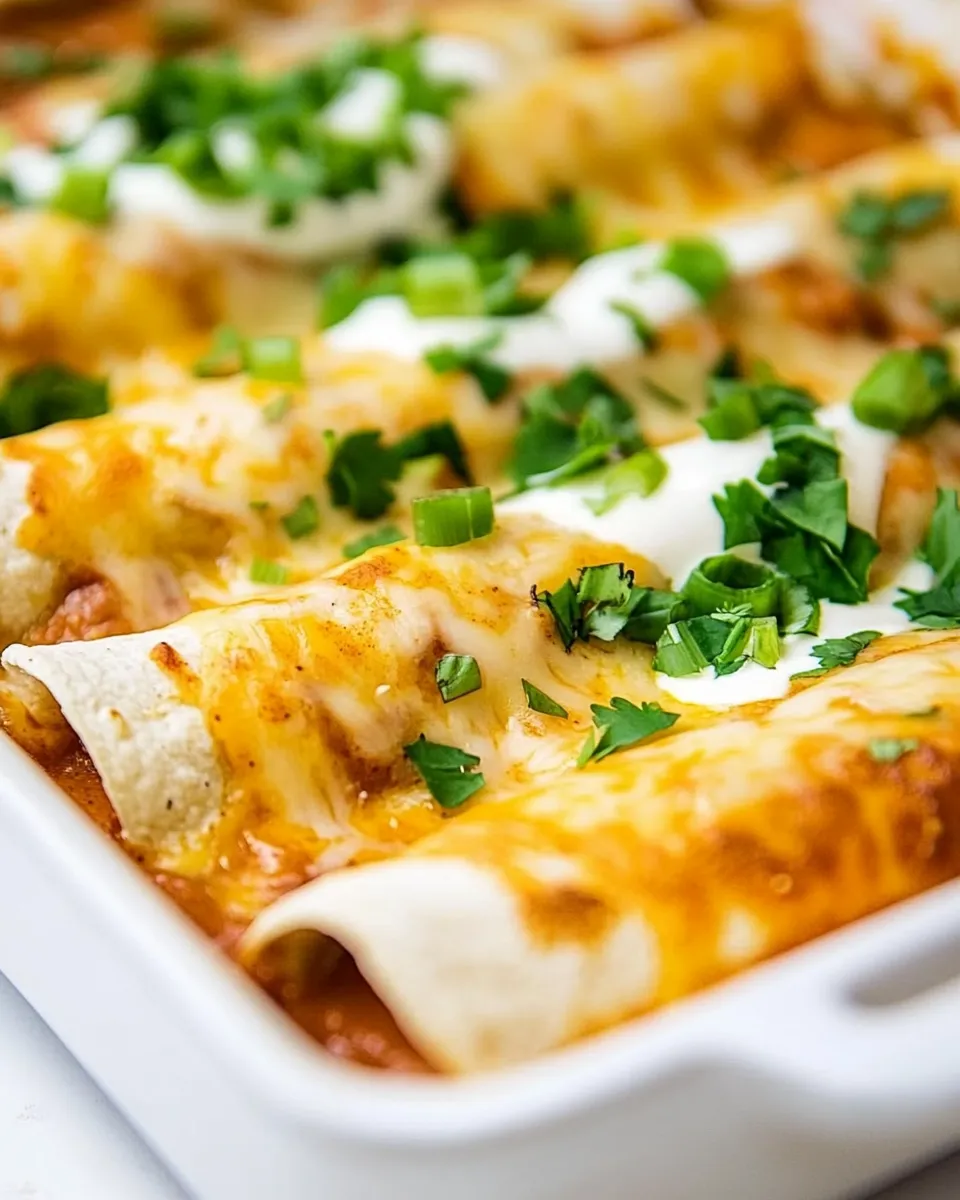 Easy Sour Cream Chicken Enchiladas shot