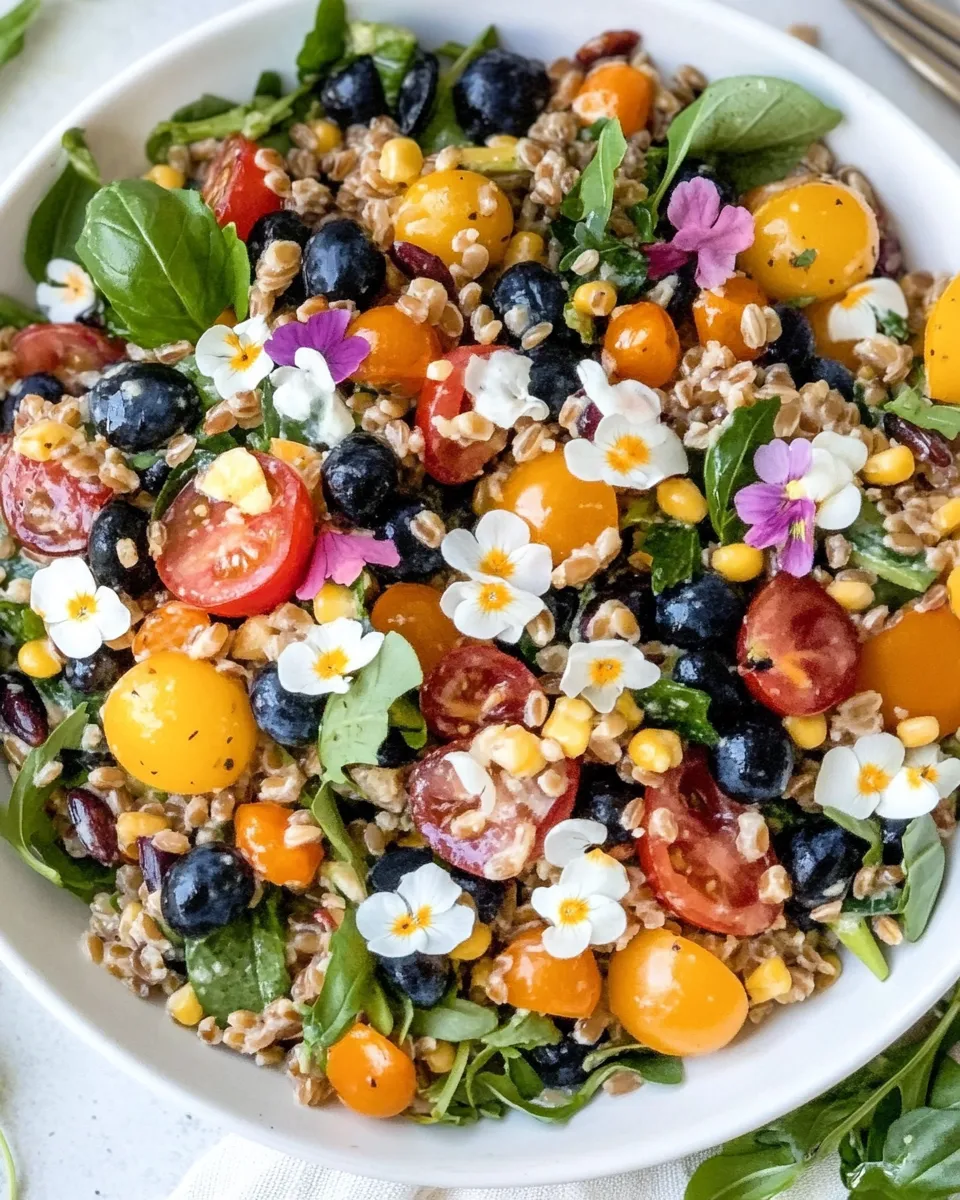 Delicious Summer Farro Salad shot