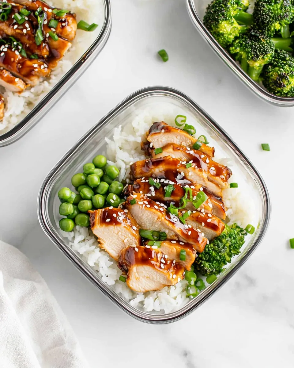 Delicious Teriyaki Chicken Meal Prep Bowls shot