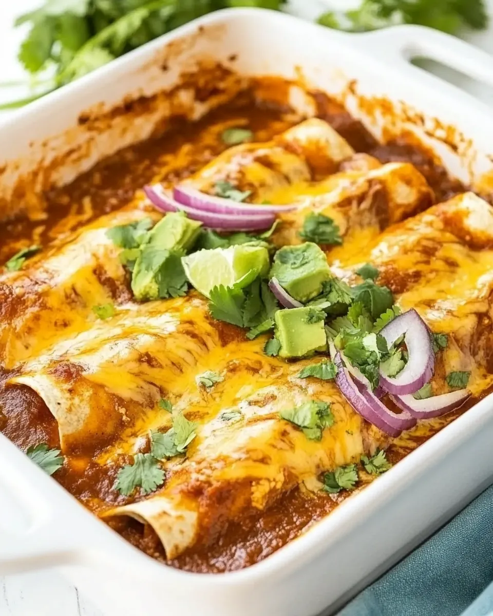Delicious Tex Mex Cheese Enchiladas shot