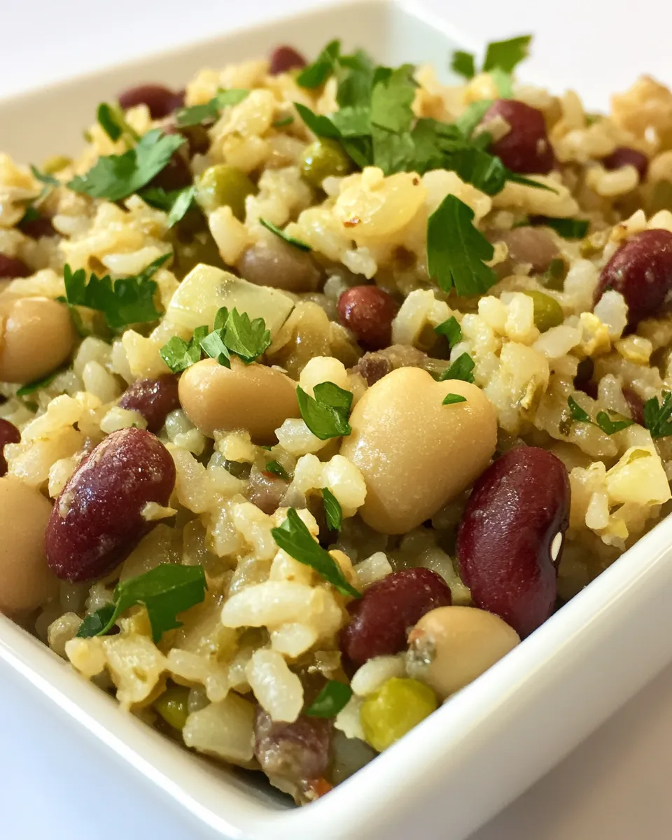 Healthy Three Bean Rice Bowl Recipe dish photo