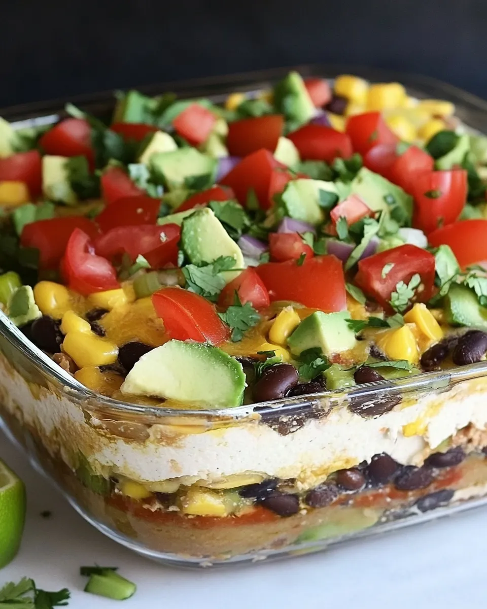 Easy Vegan 7-Layer Bean Dip photo