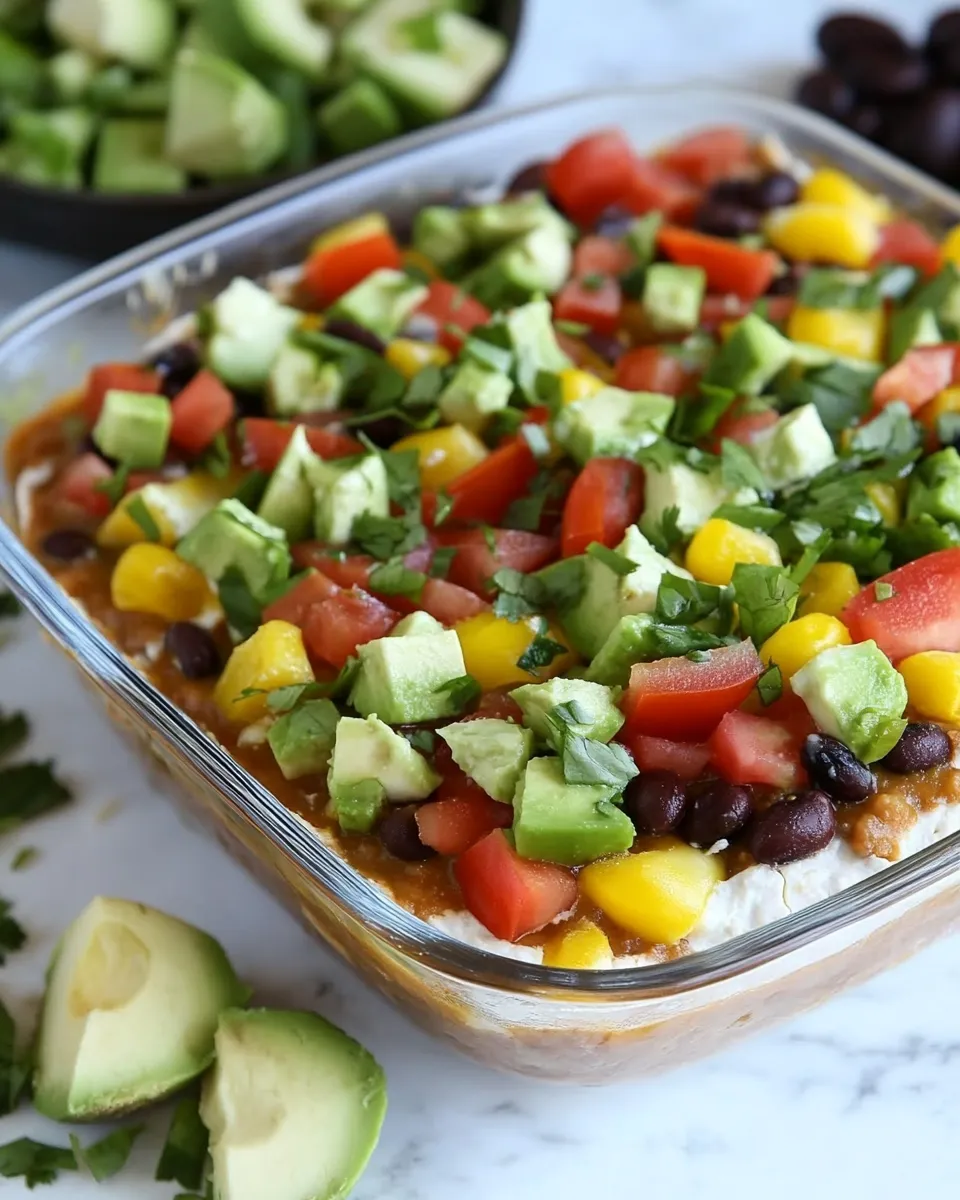 Delicious Vegan 7-Layer Bean Dip image