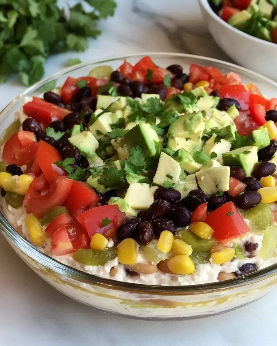 Classic Vegan 7-Layer Bean Dip recipe photo