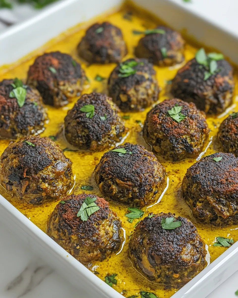Delicious Vegan Mushroom Meatballs shot