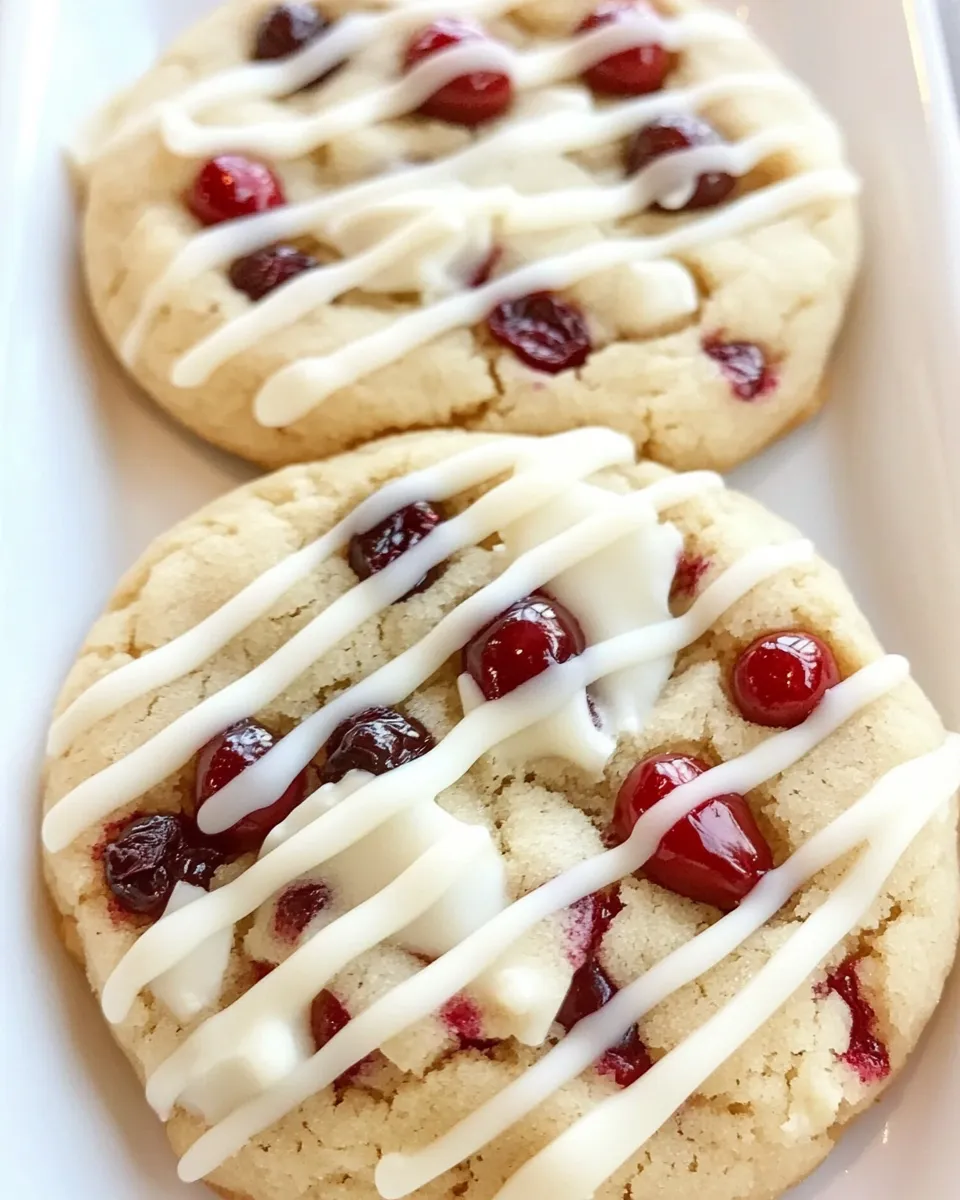 Homemade White Chocolate Cranberry Sugar Cookies photo
