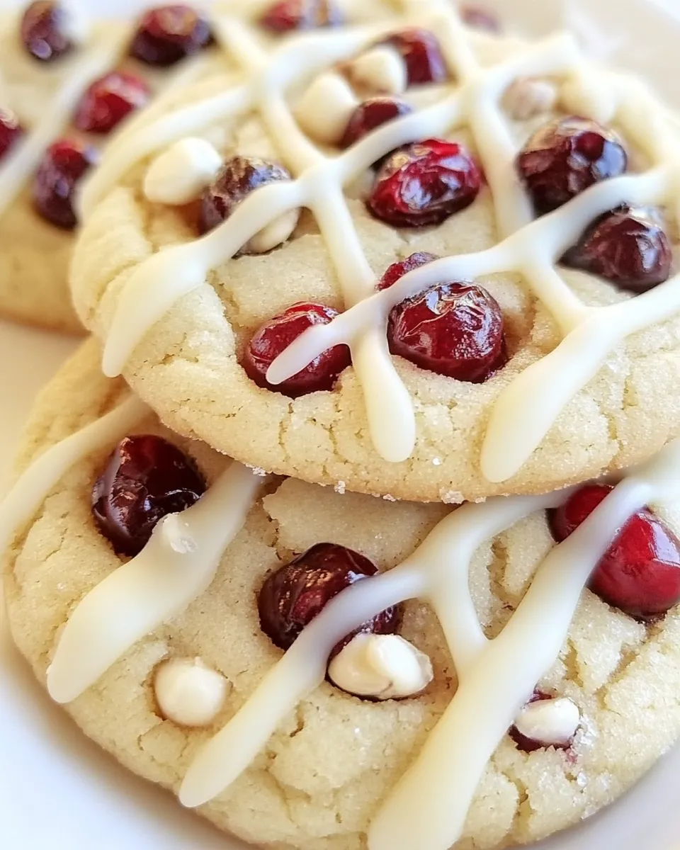 Delicious White Chocolate Cranberry Sugar Cookies shot