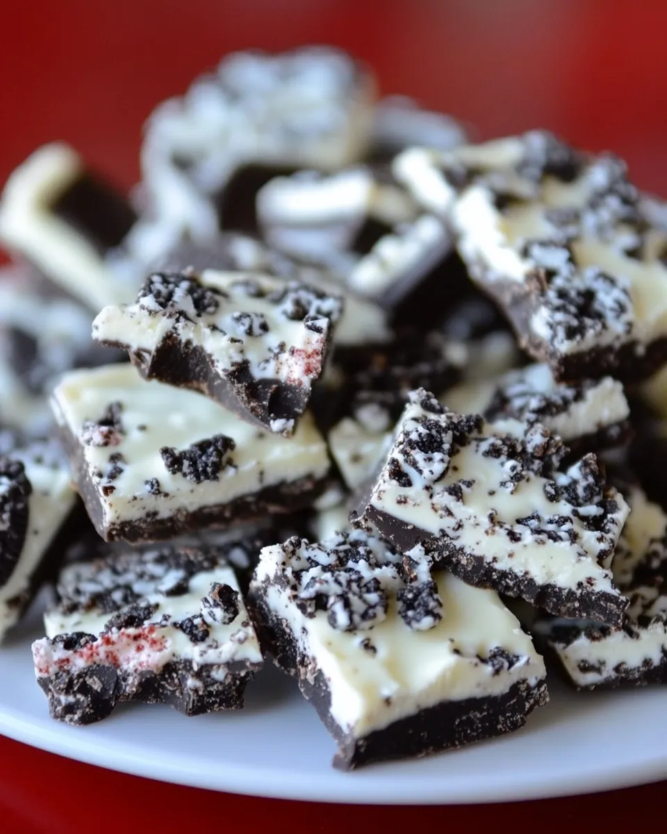 Delicious White Chocolate Oreo Bark image