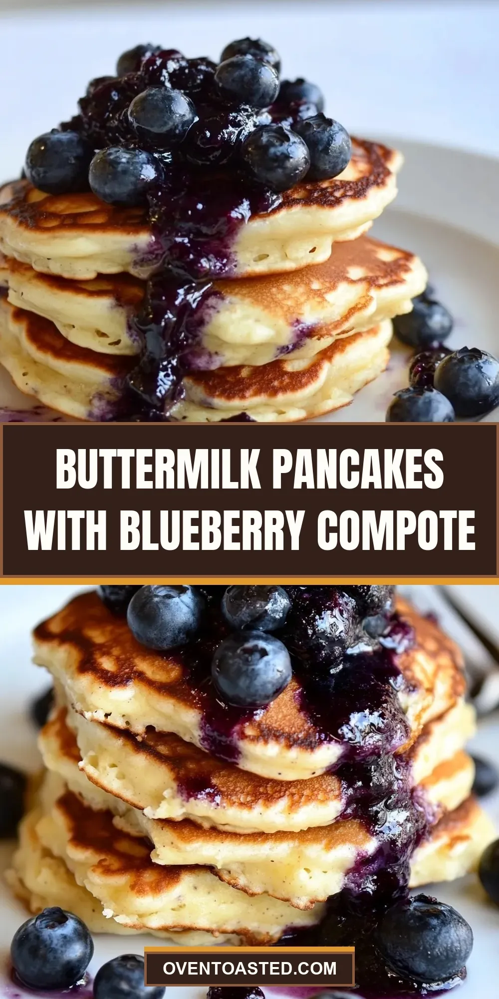 Buttermilk Pancakes With Blueberry Compote (Amazing & Delicious)