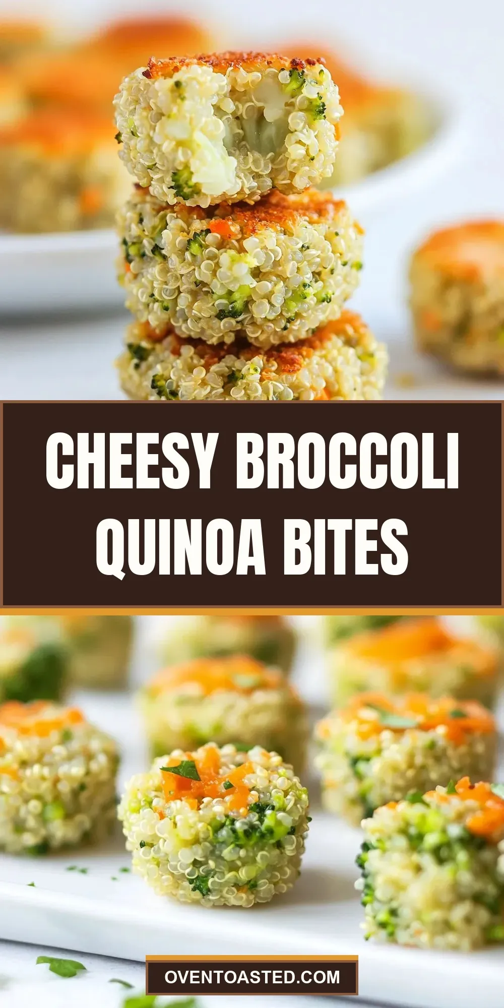 Healthy Cheesy Broccoli Quinoa Bites