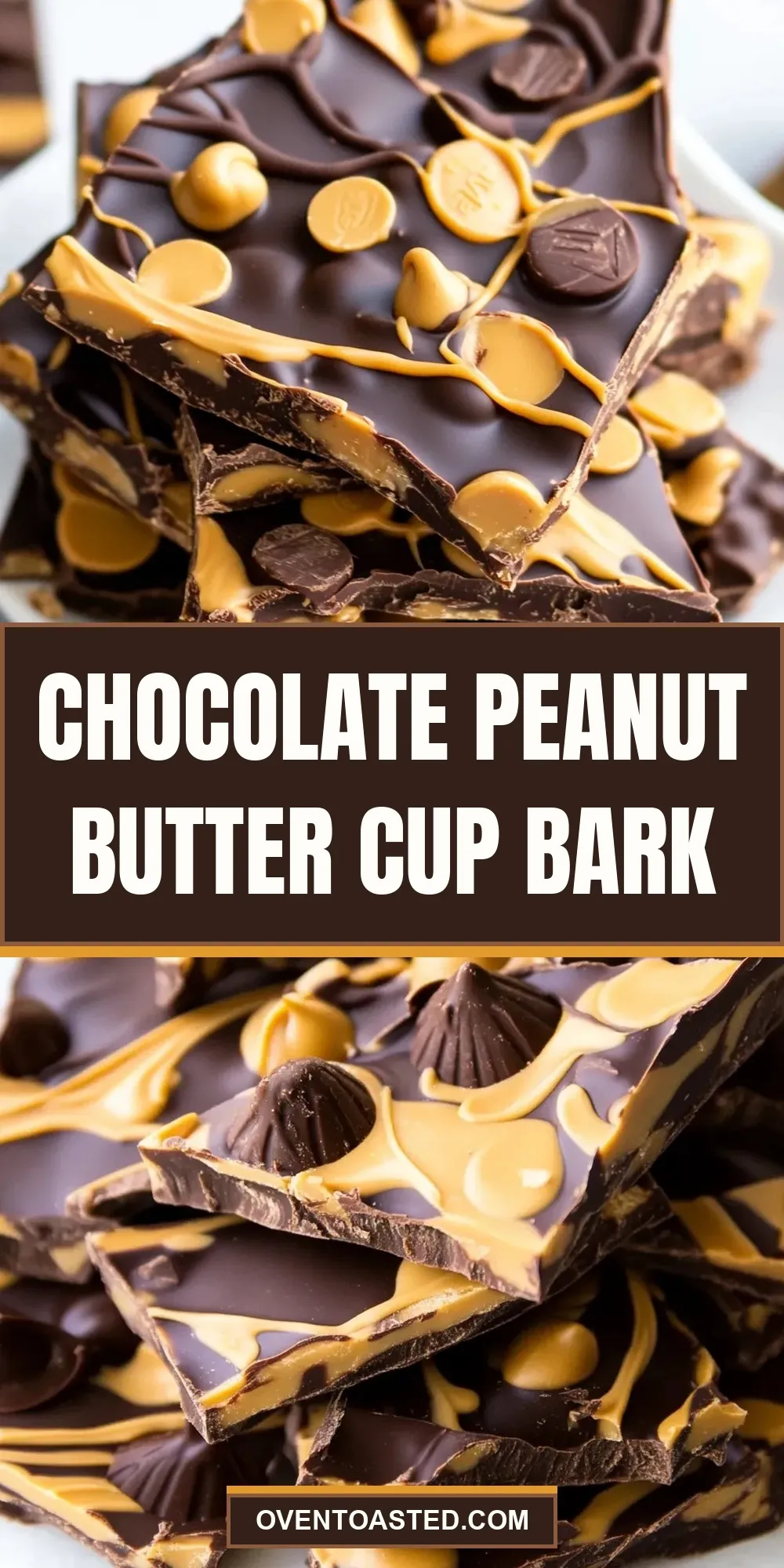 The Best Chocolate Peanut Butter Cup Bark Ever