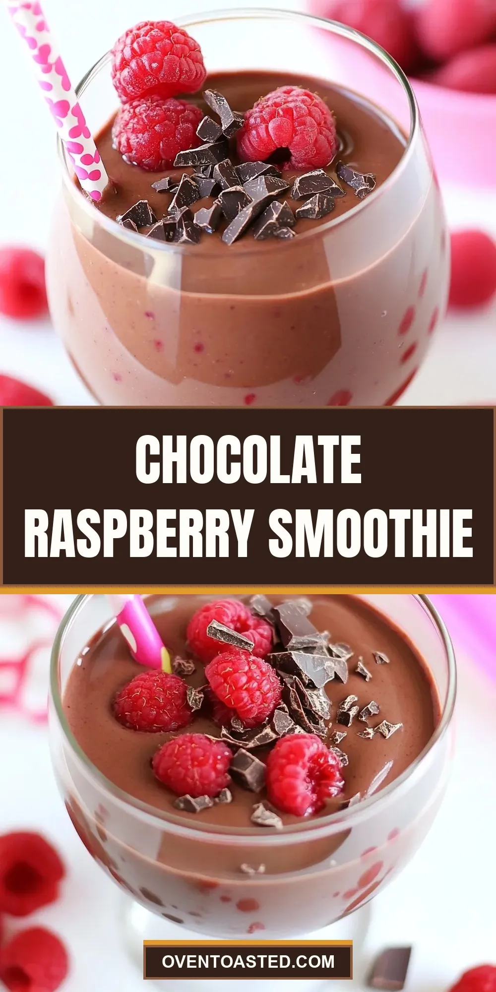 The Best Chocolate Raspberry Smoothie Ever