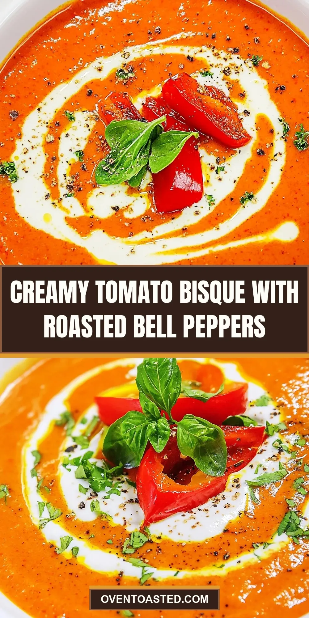 Easy Creamy Tomato Bisque With Roasted Bell Peppers Recipe