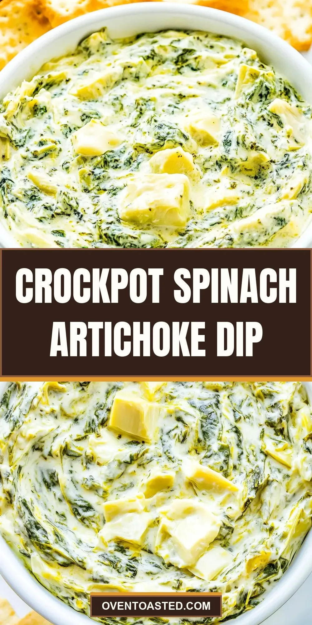 Savory Crockpot Spinach Artichoke Dip