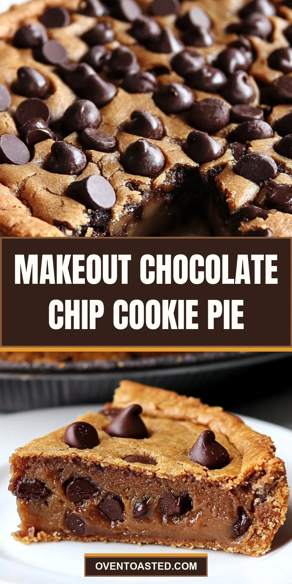 Quick Makeout Chocolate Chip Cookie Pie
