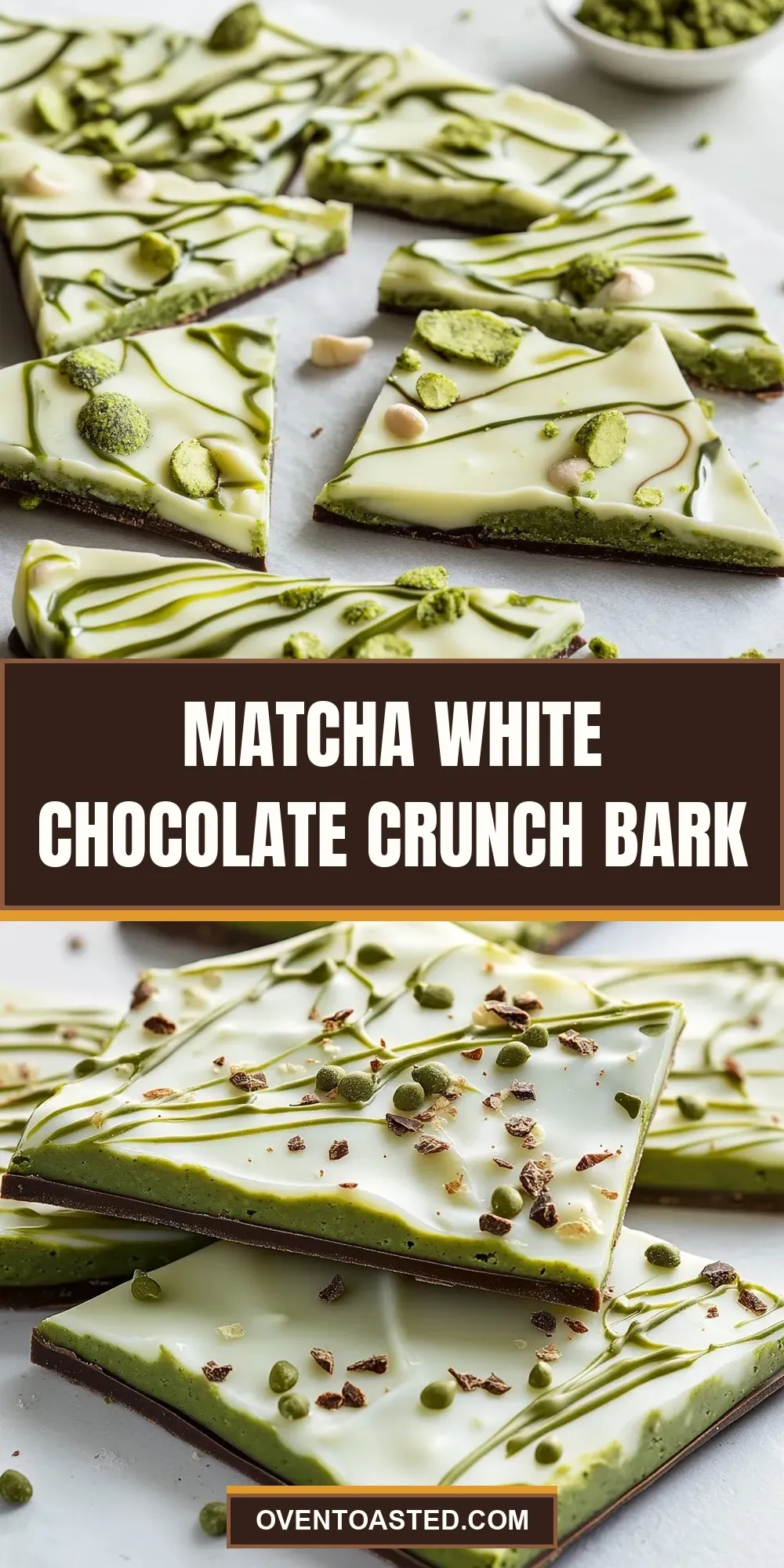 Matcha White Chocolate Crunch Bark Recipe
