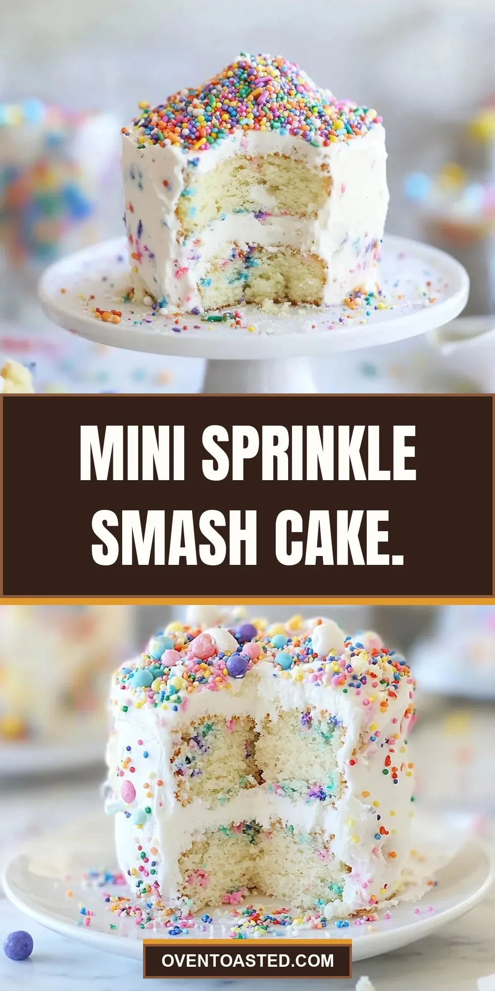 Savory Mini Sprinkle Smash Cake.