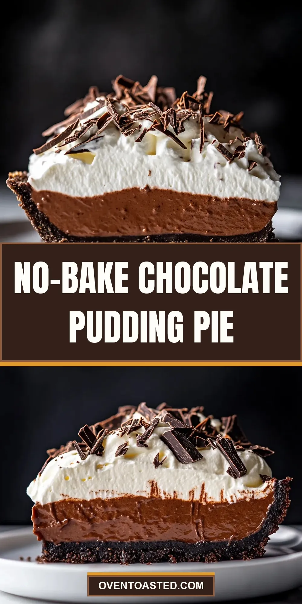 No-Bake Chocolate Pudding Pie (Creamy & Delicious)