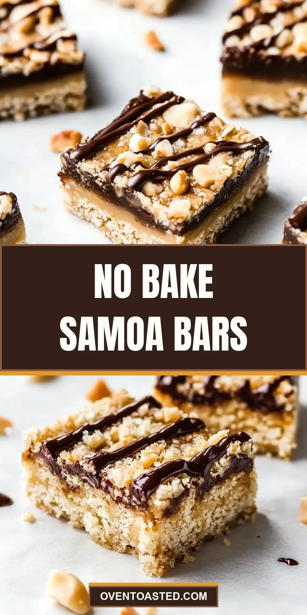 The Best No Bake Samoa Bars Ever
