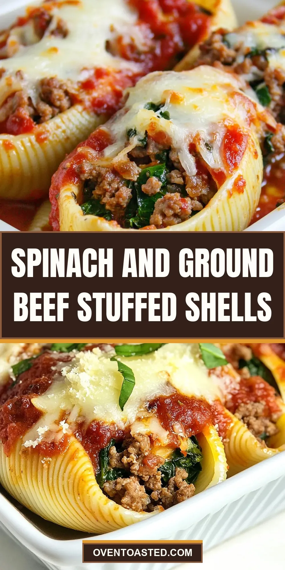 Easy Spinach And Ground Beef Stuffed Shells Recipe