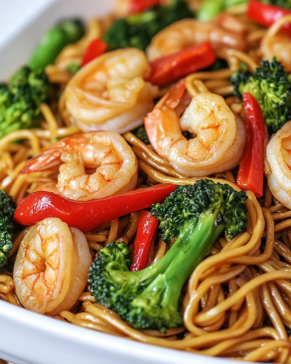 Quick 20-Minute Shrimp and Broccoli Lo Mein photo
