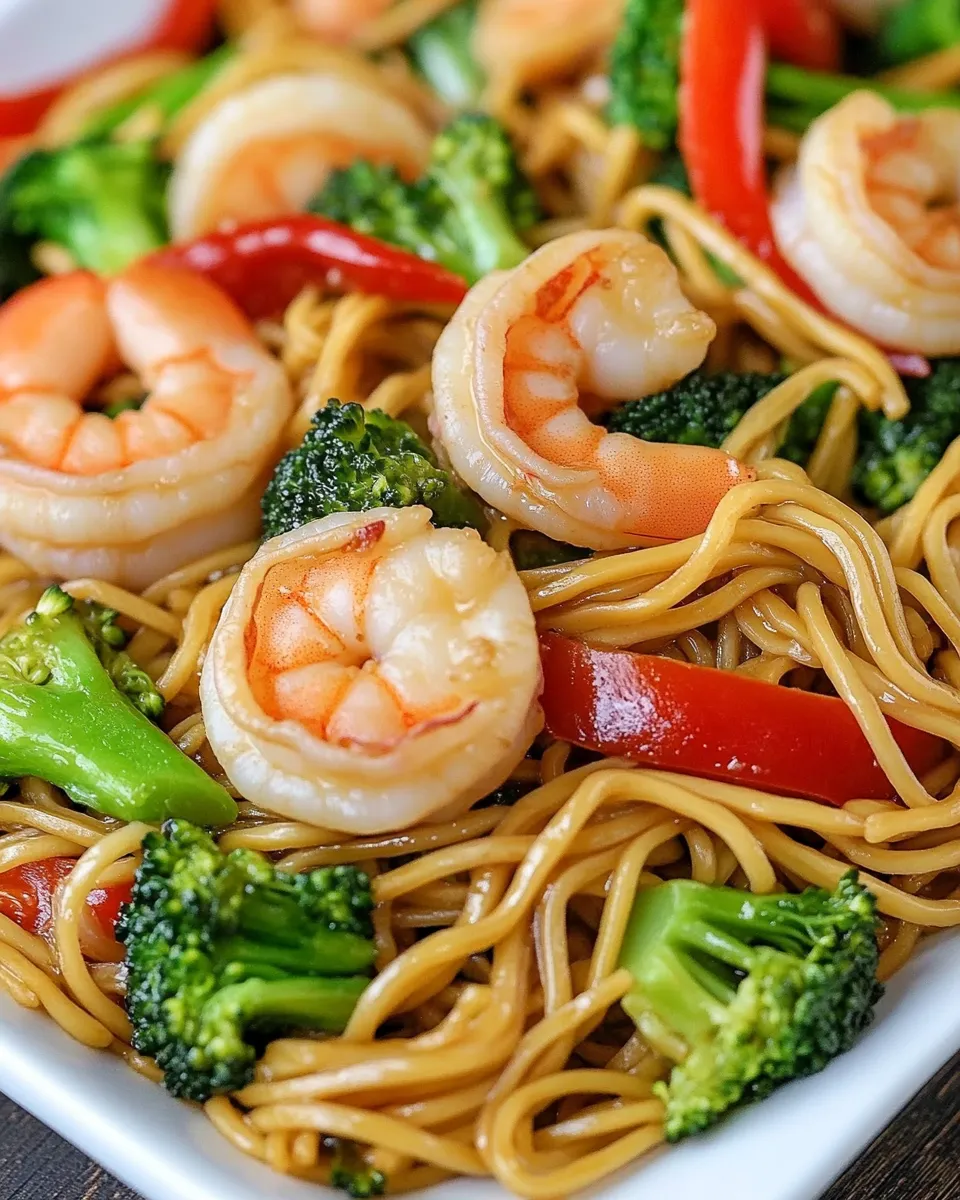 Delicious 20-Minute Shrimp and Broccoli Lo Mein image