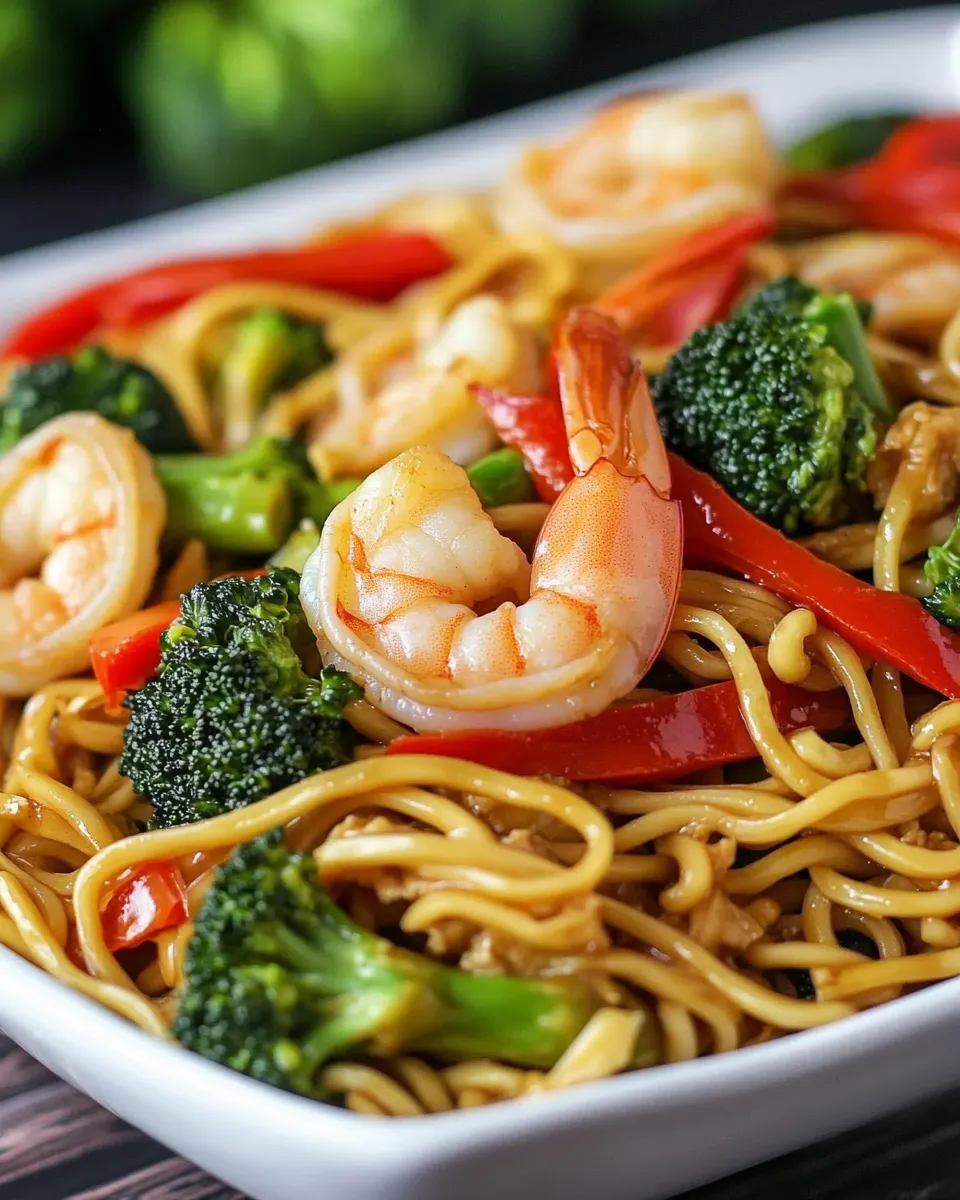 Easy 20-Minute Shrimp and Broccoli Lo Mein recipe photo