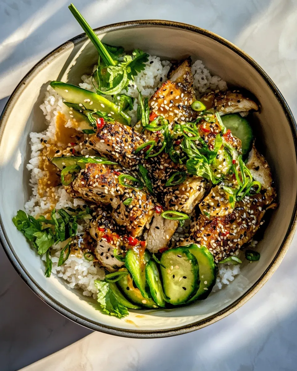 Classic 20 Minute Miso Sesame Chicken Bowls. image