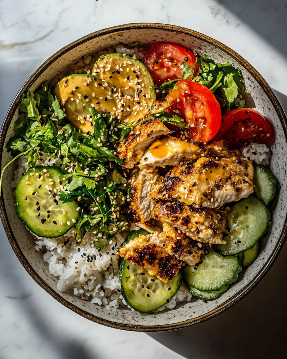 Easy 20 Minute Miso Sesame Chicken Bowls. recipe photo