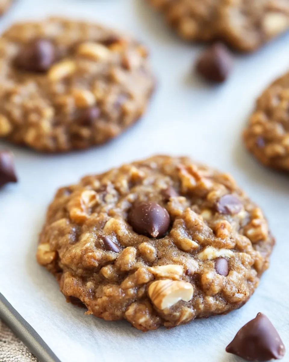 Delicious 3-Ingredient Nutty Banana Cookies shot
