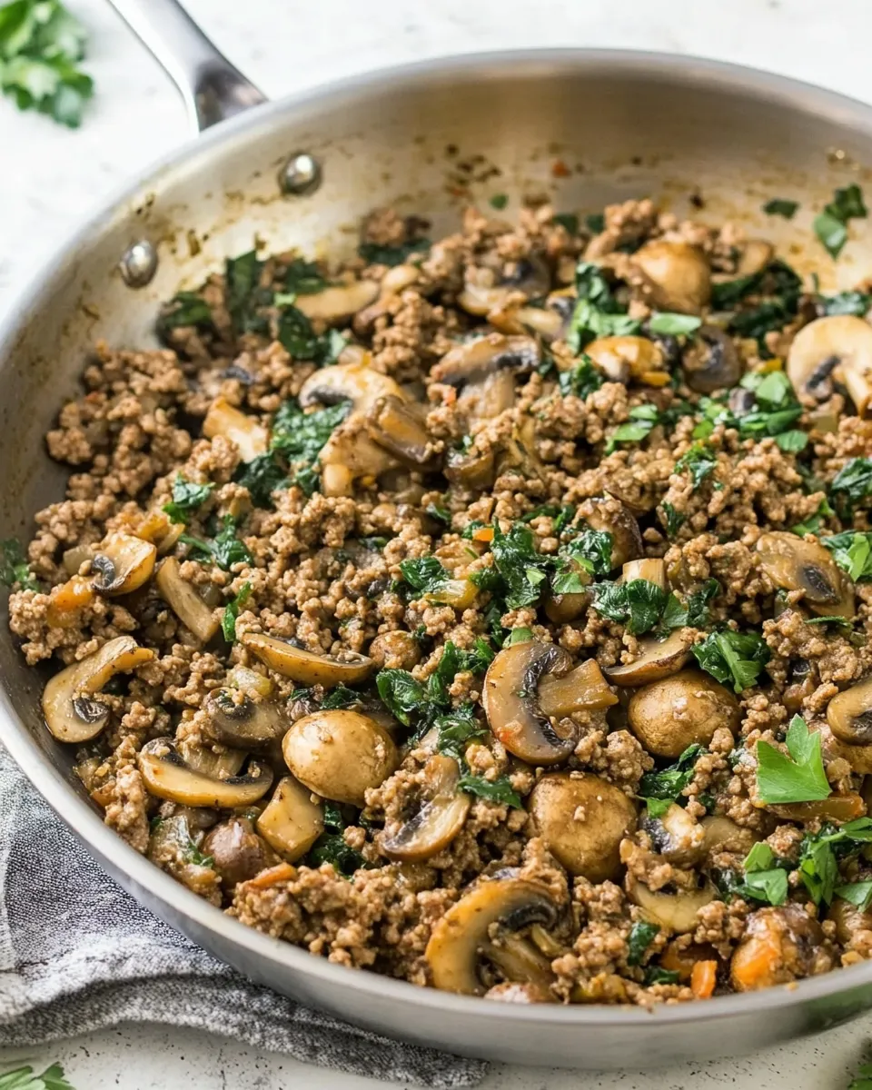 Homemade 30-Minute Ground Beef and Mushroom Skillet photo