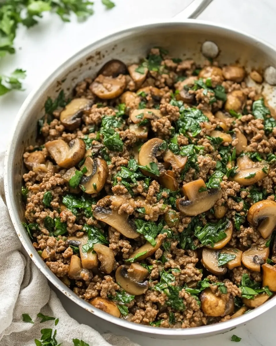 Easy 30-Minute Ground Beef and Mushroom Skillet recipe photo