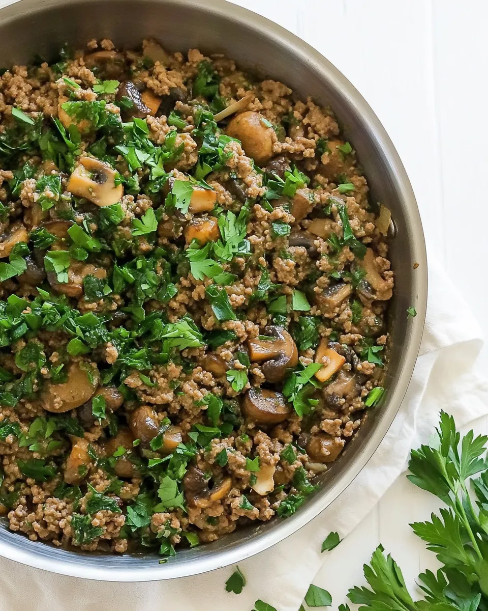 Delicious 30-Minute Ground Beef and Mushroom Skillet shot