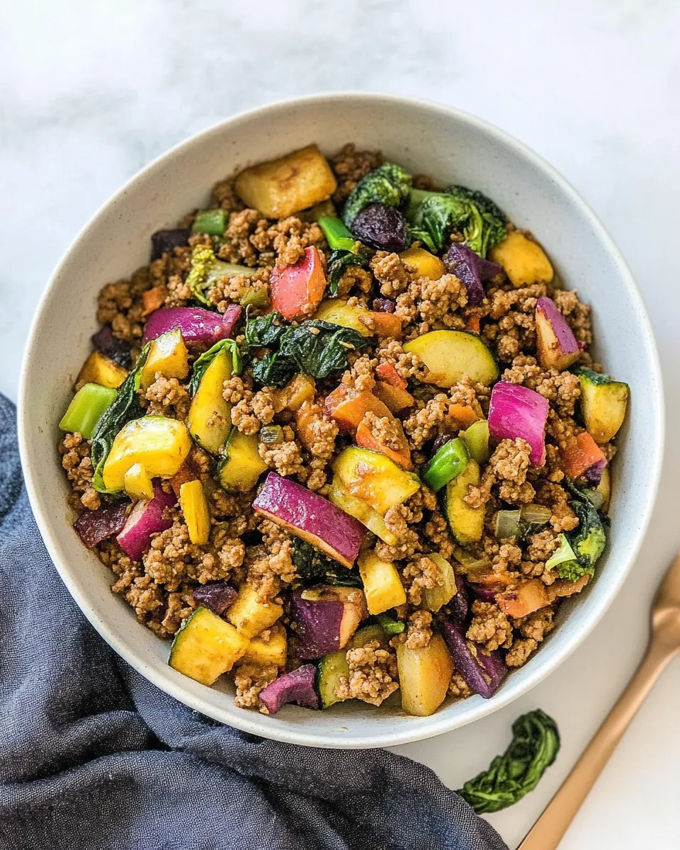 Homemade 30-Minute Ground Turkey Skillet with Vegetables photo