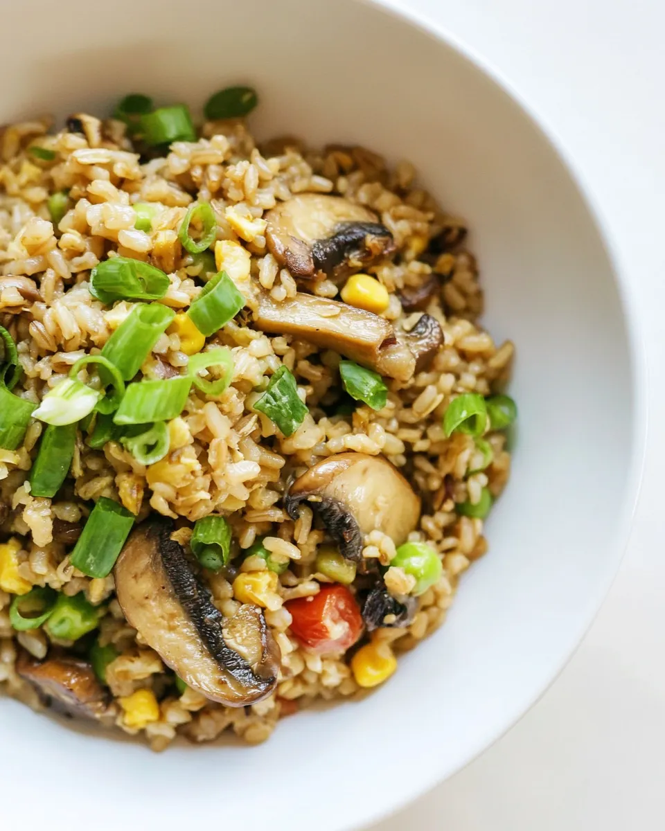 Classic 30 Minute Portobello Fried Brown Rice. image