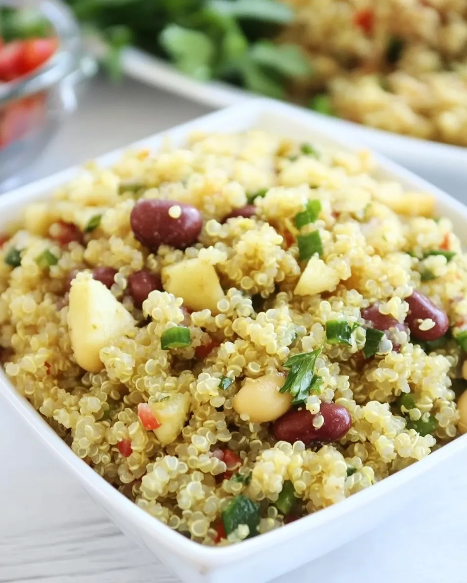 Homemade 4 Bean Curry Quinoa Salad photo