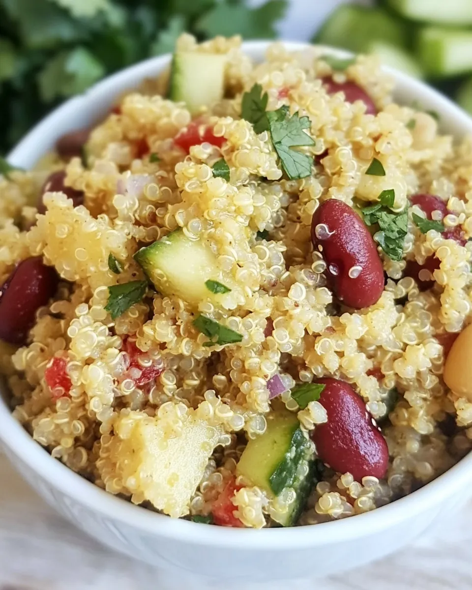Delicious 4 Bean Curry Quinoa Salad image