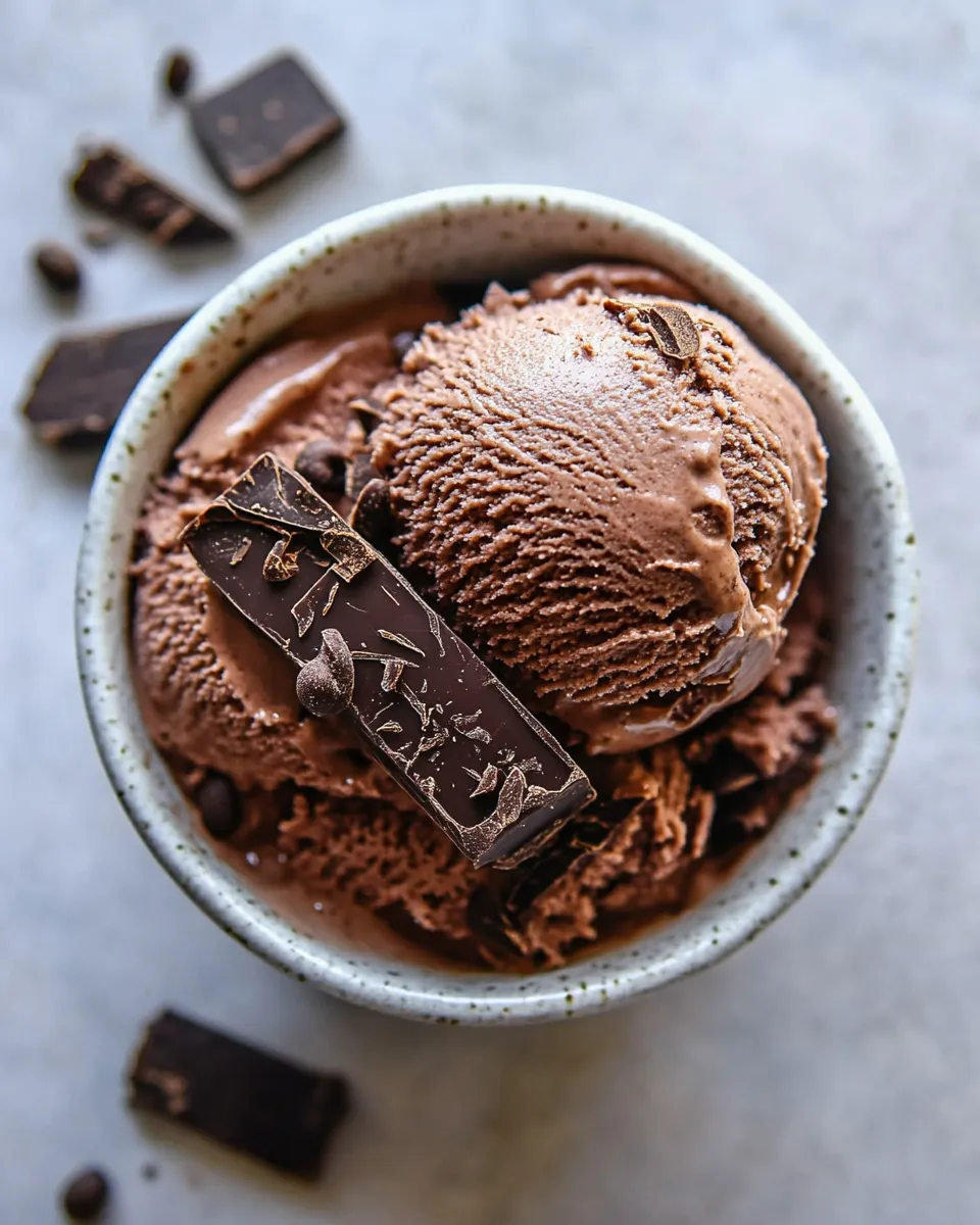 Simple 6 Ingredient Chocolate Coffee Nice Cream. photo