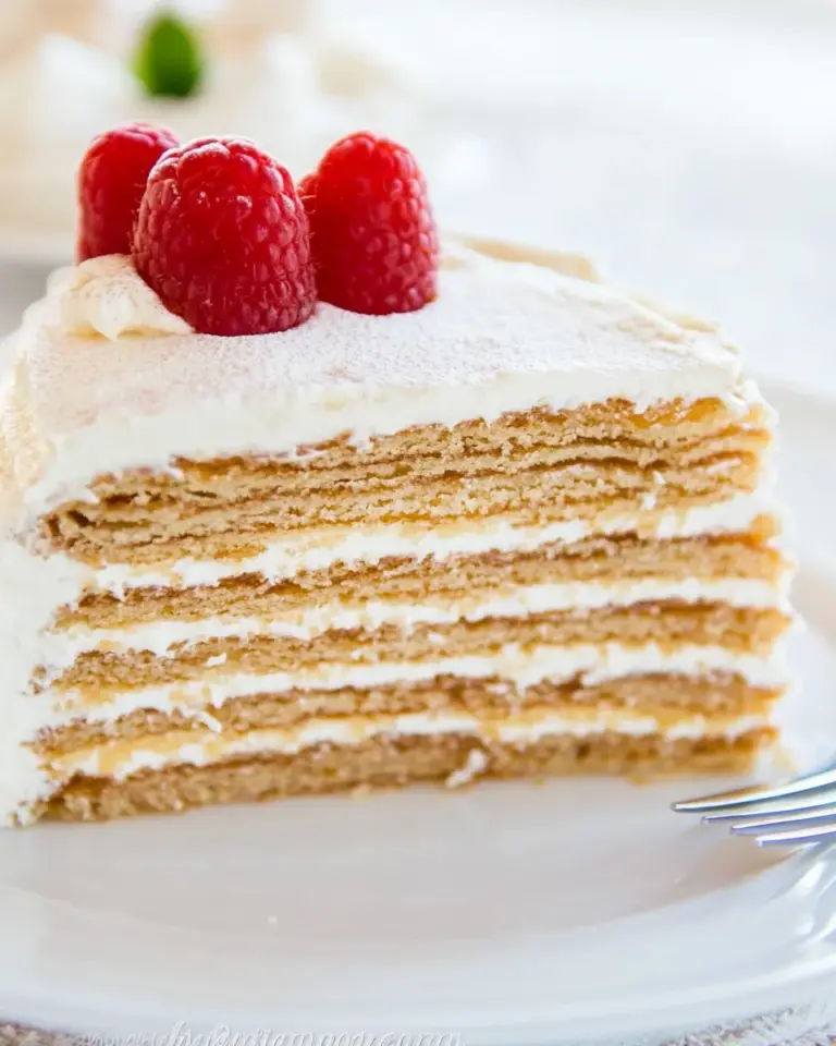 Homemade 8-Layer Honey Cake Recipe (Medovik) photo